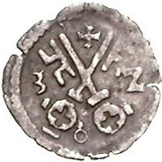 1 Pfennig - Wolter von Plettenberg Riga; one shield, Livonia, 1528-1535 reverse image