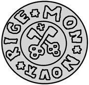 1 Pfennig - Wilhelm von Fürstenberg Riga, Livonia, 1557-1558 reverse image
