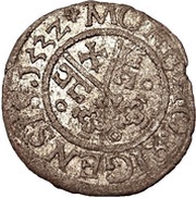 1 Schilling - Wolter von Plettenberg Riga; smooth bottom with flat top; left shaded, Livonia, 1532 reverse image