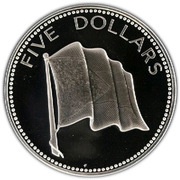 5 Dollars - Elizabeth II, Bahamas, 1974-1978 reverse image