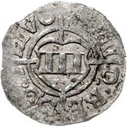 1 Schilling - Johann von der Recke Riga; bumpy top obverse image
