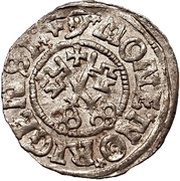 1 Schilling - Johann von der Recke Riga; flat top, Livonia, 1549-1551 reverse image