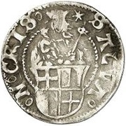 1 Ferding - Wolter von Plettenberg Reval; flat top; curved shield obverse image