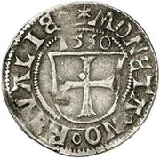 1 Ferding - Wolter von Plettenberg Reval; flat top; curved shield, Livonia, 1528-1534 reverse image