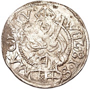 1 Ferding - Wolter von Plettenberg Riga; wavy shield; without halo obverse image