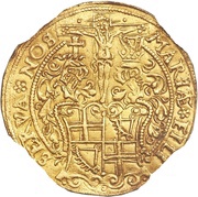 2 Goldgulden - Gotthard Kettler Wenden; wavy bottom reverse image