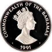 5 Dollars Christopher Columbus's first landfall obverse image