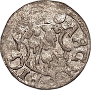 1 Schilling - Thomas Schöning Koknese; fancy cross; smooth top; without border and with regular staffs obverse image