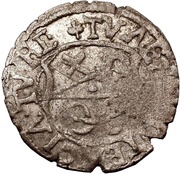 1 Schilling - Wilhelm von Brandenburg Koknese; large shield; without border, Livonia, 1547 reverse image
