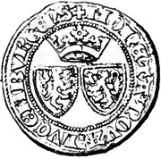 ½ Blan-Gros - Wenceslaus II 1st reign, Luxembourg, 1383-1384 reverse image