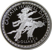 5 Dollars - Elizabeth II Howell Davis reverse image