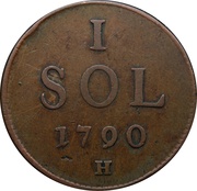 1 Sol - Leopold II reverse image