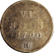 6 Sols - Leopold II reverse image