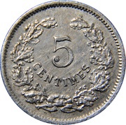 5 Centimes - Adolphe reverse image