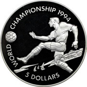5 Dollars World Soccer Championship reverse image