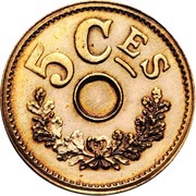 5 Centimes - Marie-Adelaïde Essai reverse image
