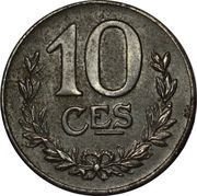 10 Centimes - Marie-Adelaïde / Charlotte Iron reverse image