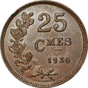 25 Centimes - Charlotte Bronze reverse image