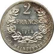 2 Francs - Marie-Adelaïde Essai reverse image