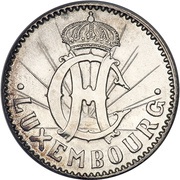 2 Francs - Charlotte Essai - silver obverse image
