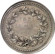 5 Francs - Adolphe Essai - 50th Birthday, Luxembourg, 1901 reverse image