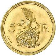 5 Francs - Charlotte Pattern reverse image