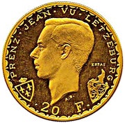 20 Francs - Charlotte John the Blind, Essai obverse image