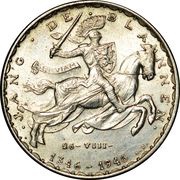 20 Francs - Charlotte John the Blind, Luxembourg, 1946-1964 reverse image