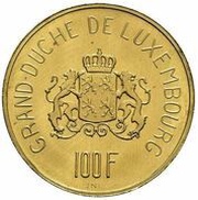 100 Francs - Charlotte Pattern reverse image