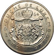 100 francs - Jean Essai - Cupronickel, Luxembourg, 1964 reverse image