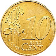 10 Euro Cents - Henri I 1st map reverse image