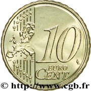 10 Euro Cents - Henri I 2nd map reverse image