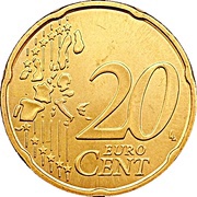 20 Euro Cents - Henri I 1st map reverse image