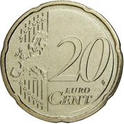 20 Euro Cents - Henri I 2nd map reverse image