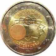 2 Euros - Henri I Treaty of Rome obverse image
