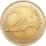 2 Euros - Henri I Palais Grand-Ducal reverse image