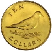 10 Dollars Independence, Bahamas, 1973 reverse image