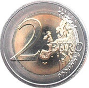 2 Euros - Henri I Euro Cash, Luxembourg, 2012 reverse image