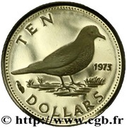 10 Dollars Independence, Bahamas, 1973 reverse image