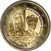 2 Euros - Henri I Grand Duchess Charlotte obverse image