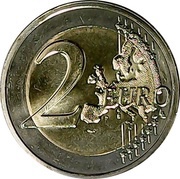 2 Euros - Henri I Voting Rights, Luxembourg, 2019 reverse image