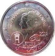 2 Euros - Henri I 10th Anniversary of the Wedding of the Grand-Ducal couple obverse image