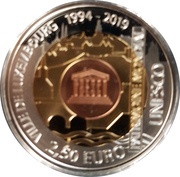 2.5 Euros - Henri I Ville de Luxembourg, Luxembourg, 2019 reverse image