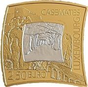 2,5 Euros Casemates, Luxembourg, 2021 reverse image
