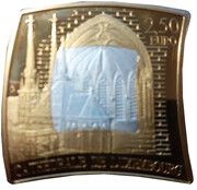 2,50 Euros Notre-Dame Cathedral, Luxembourg, Luxembourg, 2023 reverse image