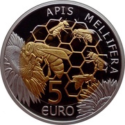 5 Euros - Henri I European Bee, Luxembourg, 2013 reverse image