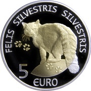 5 Euros - Henri I European Wildcat, Luxembourg, 2015 reverse image