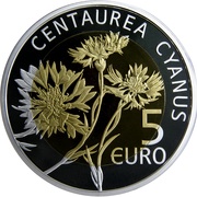 5 Euros - Henri I Bleuet - Cornflower, Luxembourg, 2016 reverse image