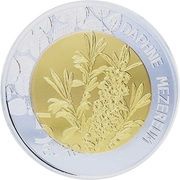 5 Euros Daphne mezereum, Luxembourg, 2022 reverse image