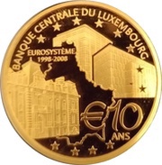 10 Euros - Henri I Central Bank of Luxembourg, Luxembourg, 2008 reverse image